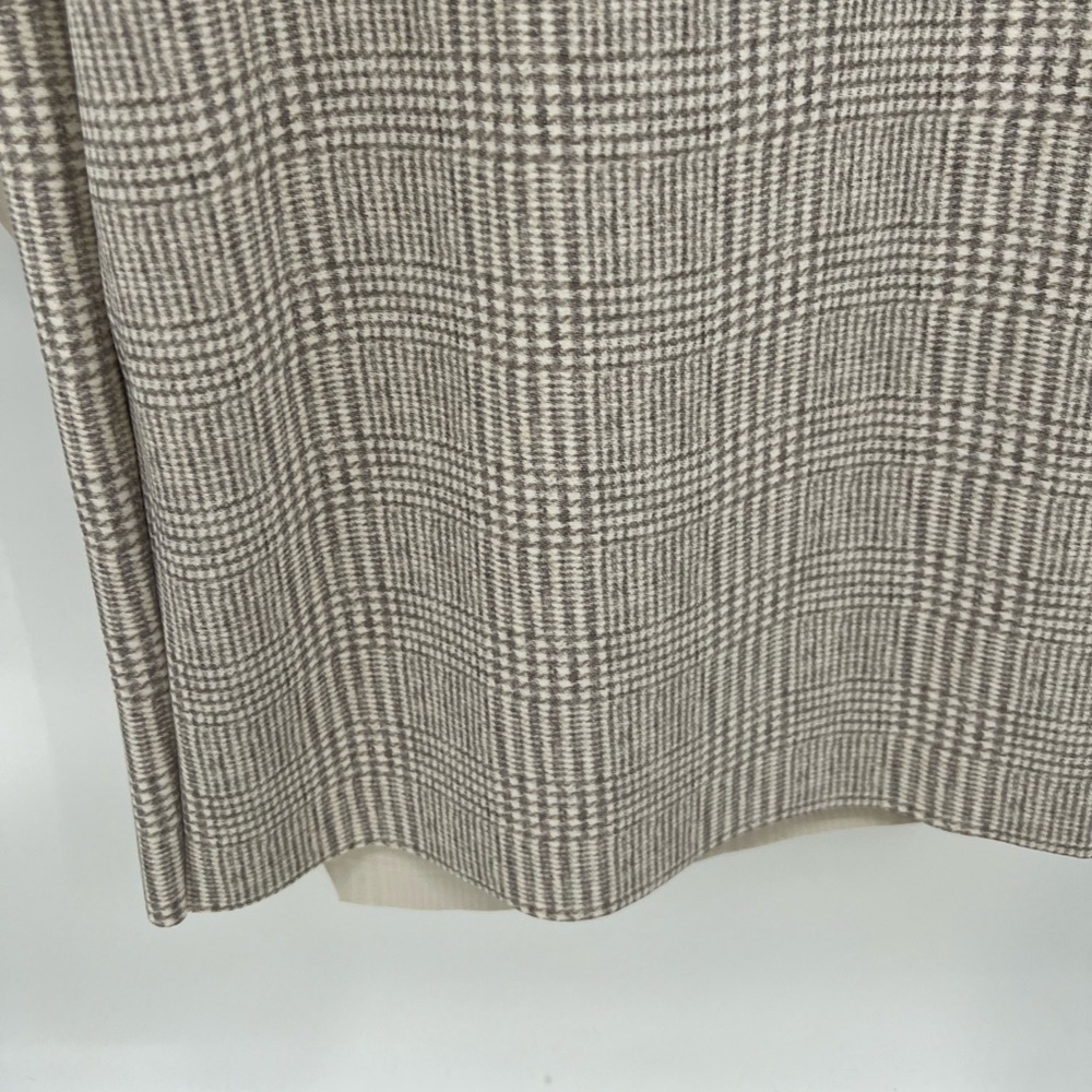 Chiara Boni Checkered Midi Dress in Beige and Gray - Picture 7 of 11